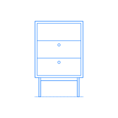 Furniture Nightstands Luna 2 Nightstand Silhouette Cutting Svg Files, Free Vectors File